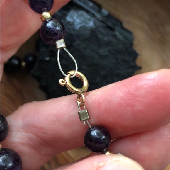 SOLD Vintage Amethyst Wire-Strung Beads - Picture 4 of 8